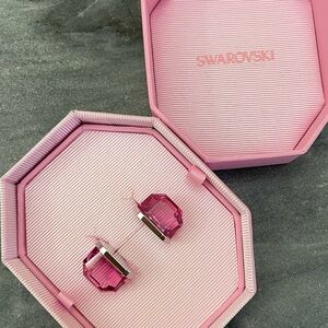 New Swarovski Crystal Pink Silver Lucent Ring